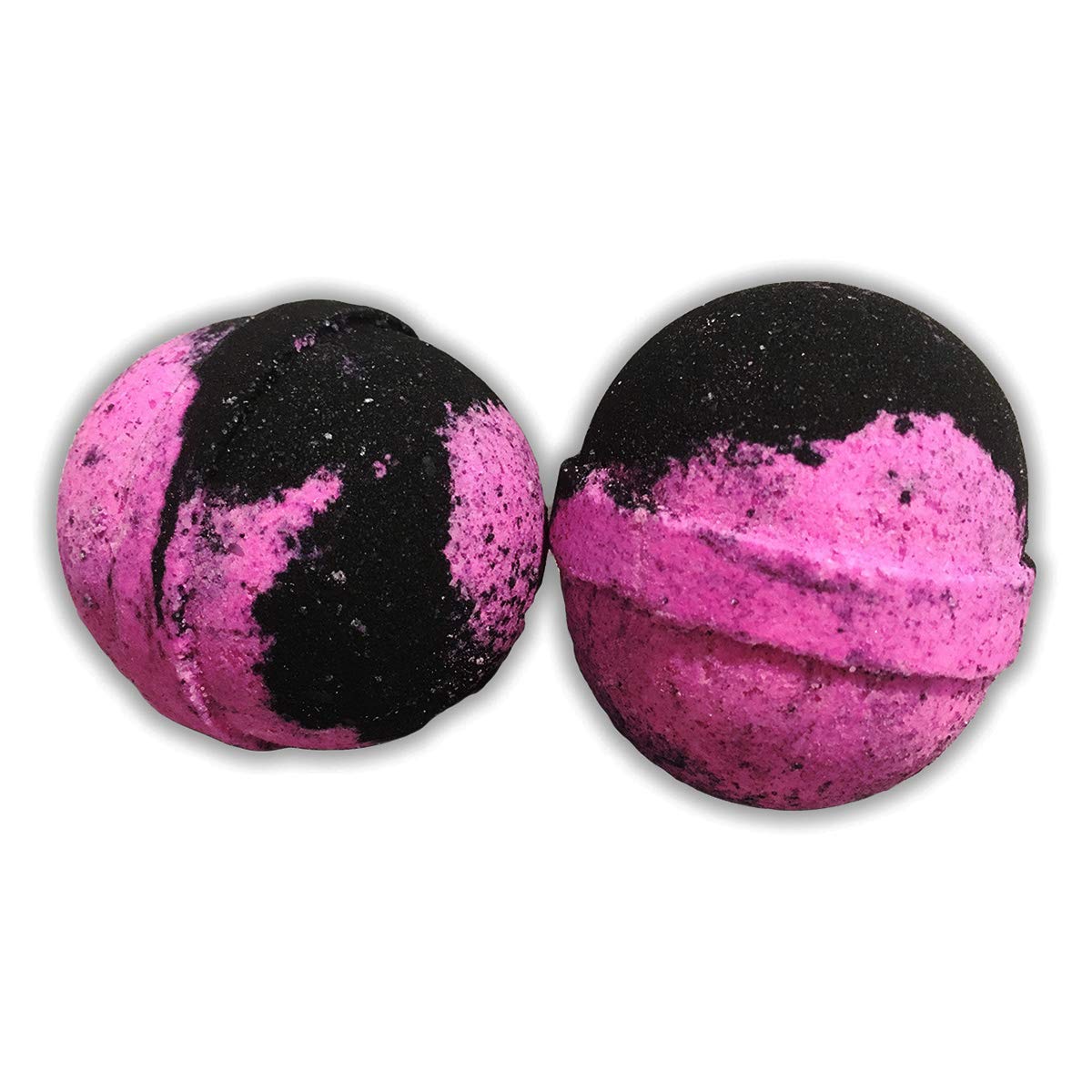 Pretty Pink Sloth Balls Bath Bombs - Happy Sloth Design - XL Bath Fizzers for Women - Pink and Black, Handcrafted in America, 2 pk