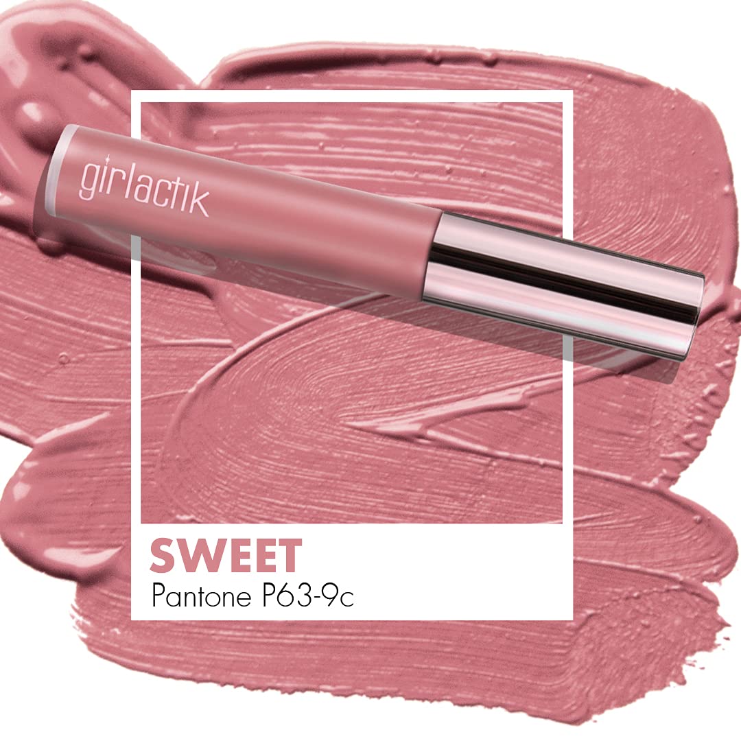 Girlactik Long Lasting Matte Lip Paint Liquid Lipstick in Allure- Long wearing, Smooth Application, Pigmented, Non-Crack Formula, Lightweight, 7.5 ml