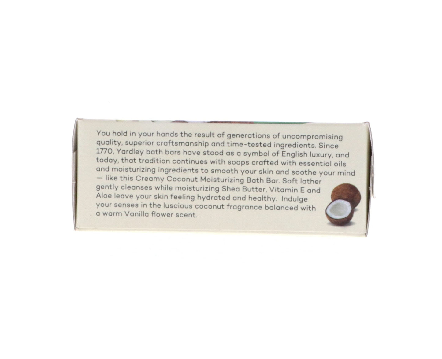 Yardley, Bar Soap Creamy Coconut, 4.25 Ounce