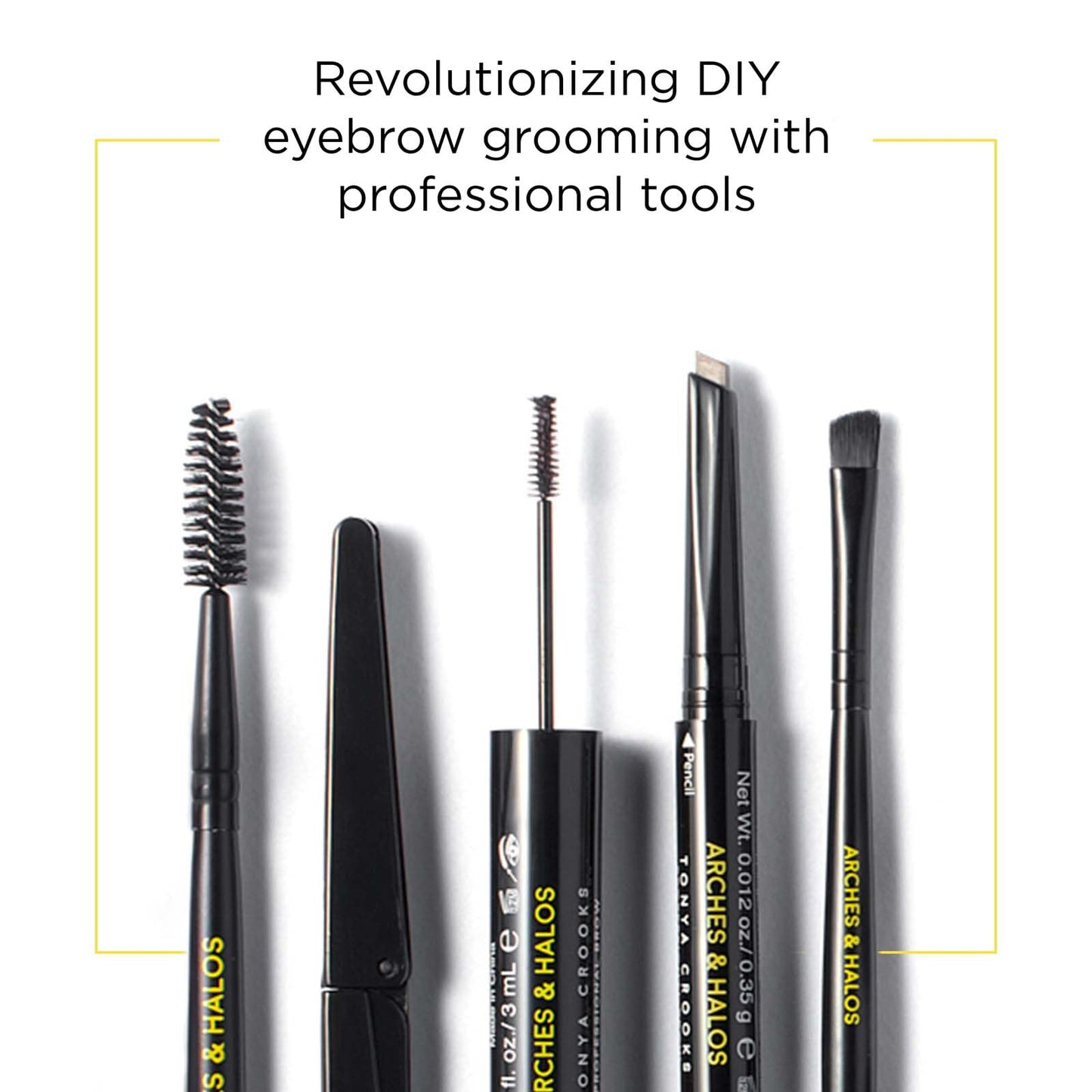 Arches & Halos Natural Hold Brow Gel - Coat and Condition Brows - Vegan and Cruelty Free Makeup - Clear, 0.1 oz