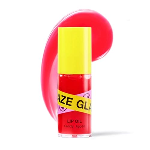 Innbeauty Project Glaze Lip Oil Candy Apple, Hydrating Vegan Lip Oil Gloss Hybrid, 0.2 OZ