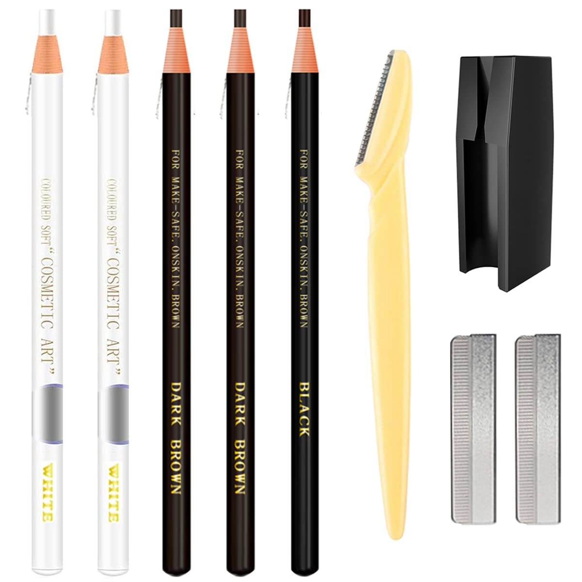 Waterproof Eyebrow Pencils Brow Pencil Set For Marking, Filling And Outlining, Tattoo Makeup And Microblading Supplies Kit-Eyebrow Shaper, Eyebrow