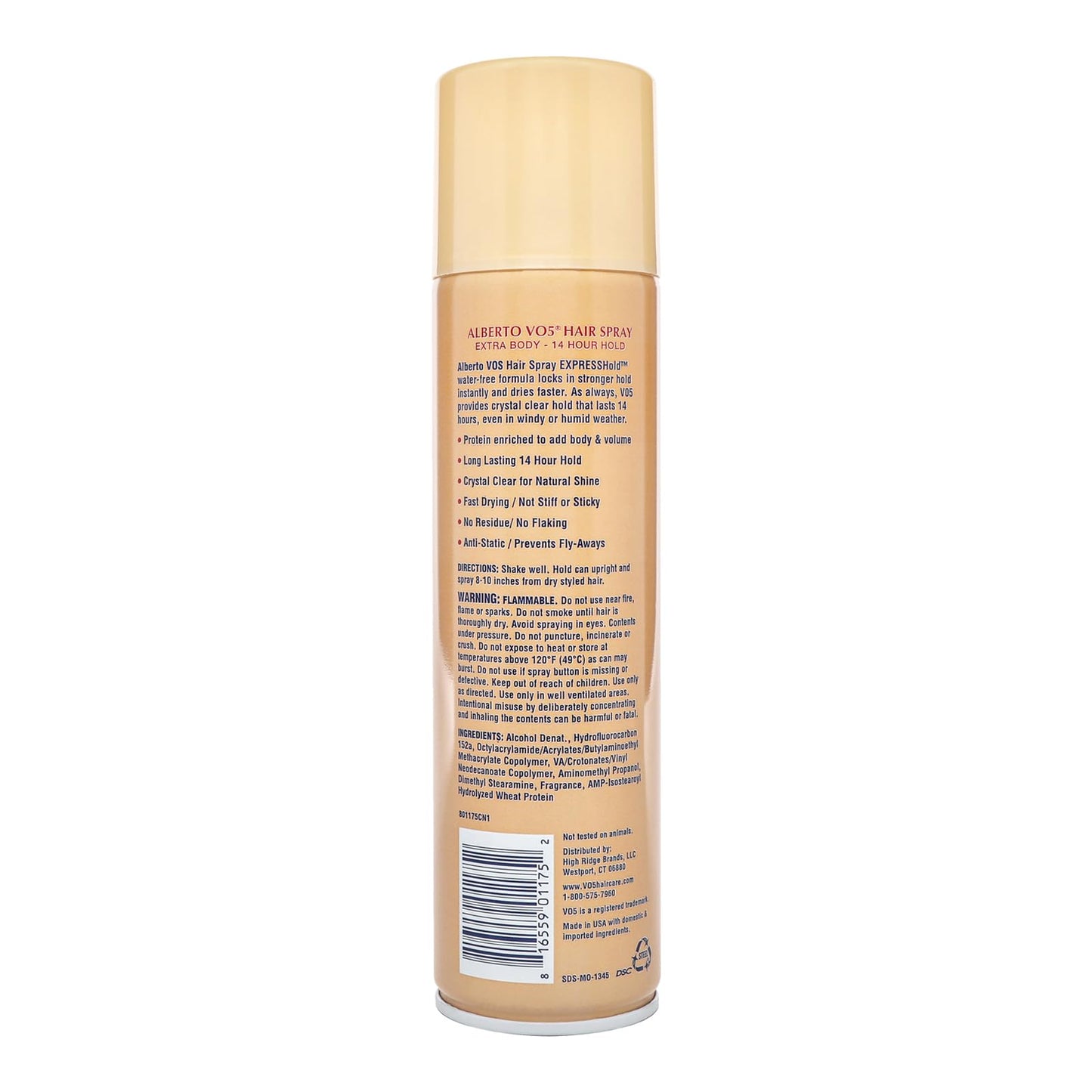 Alberto VO5 Crystal Clear Extra Body Hair Spray - Volumizing Hair Spray for Styling - Frizz and Humidity Control - Clear Spray Formula - 8.5 oz