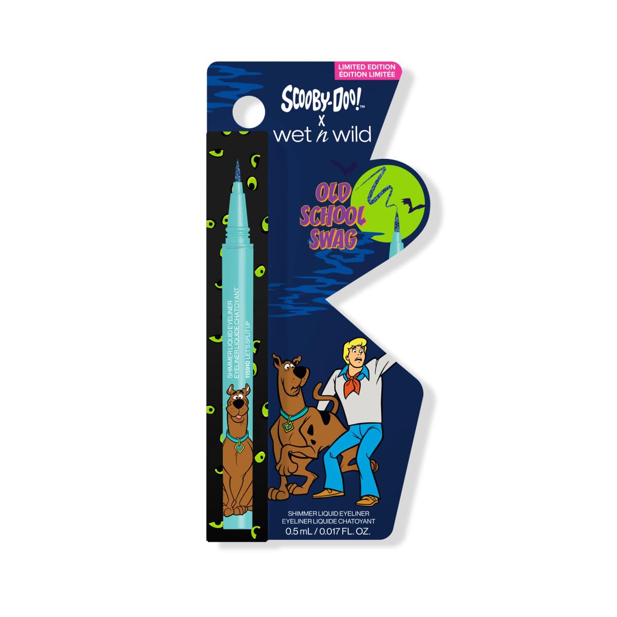 wet n wild Scooby Doo Old School Swag Shimmer Liquid Eyeliner - Glitter-Infused Formula for Bold Eye Looks, Easy Glide Precision Tip, Cruelty-Free