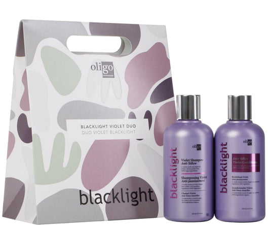 Oligo Professionnel - Blacklight Purple Shampoo & Conditionner - Sulfate-Free - Removes Yellow Tones - Refreshes Faded Highlights - Argan oil - 11