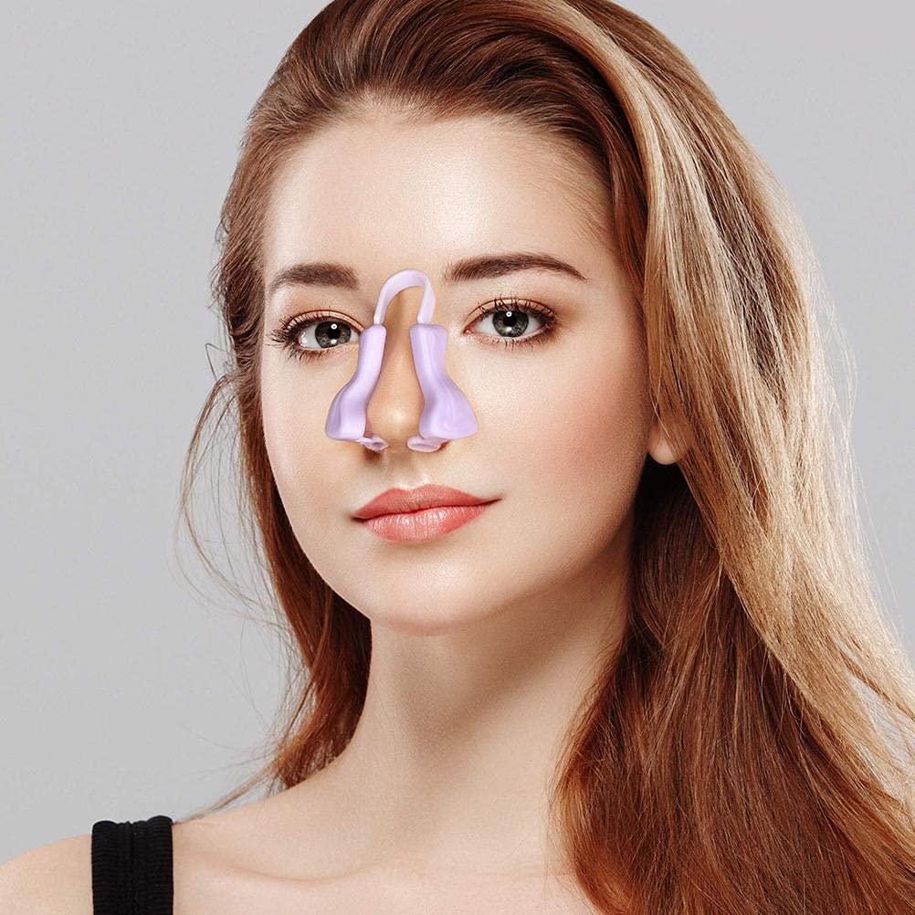 ZJchao Silicone Nose Shaper Clip, Nose Corrector Device Bridge Straightener Corrector for Rhinoplasty Shaping (Purple Nose Clip) Beauty and Personal Care ZJchao