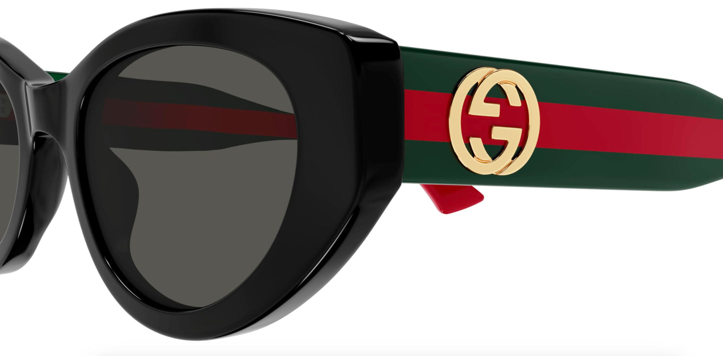 Gucci Grey Cat Eye Ladies Sunglasses GG1862S 001 52