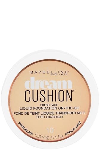 Maybelline New York Dream Cushion Fresh Face Liquid Foundation, Porcelain, 0.51 Ounce