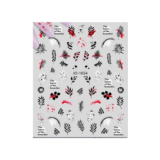 XIAOYAOJING 3D Nail Sticker Nails Decals Charm DIY Nail Art Decoration English Letters Wraps Slider Decals Manicure Flower Nail Sticker(JO 1654) Beauty & Personal Care XIAOYAOJING