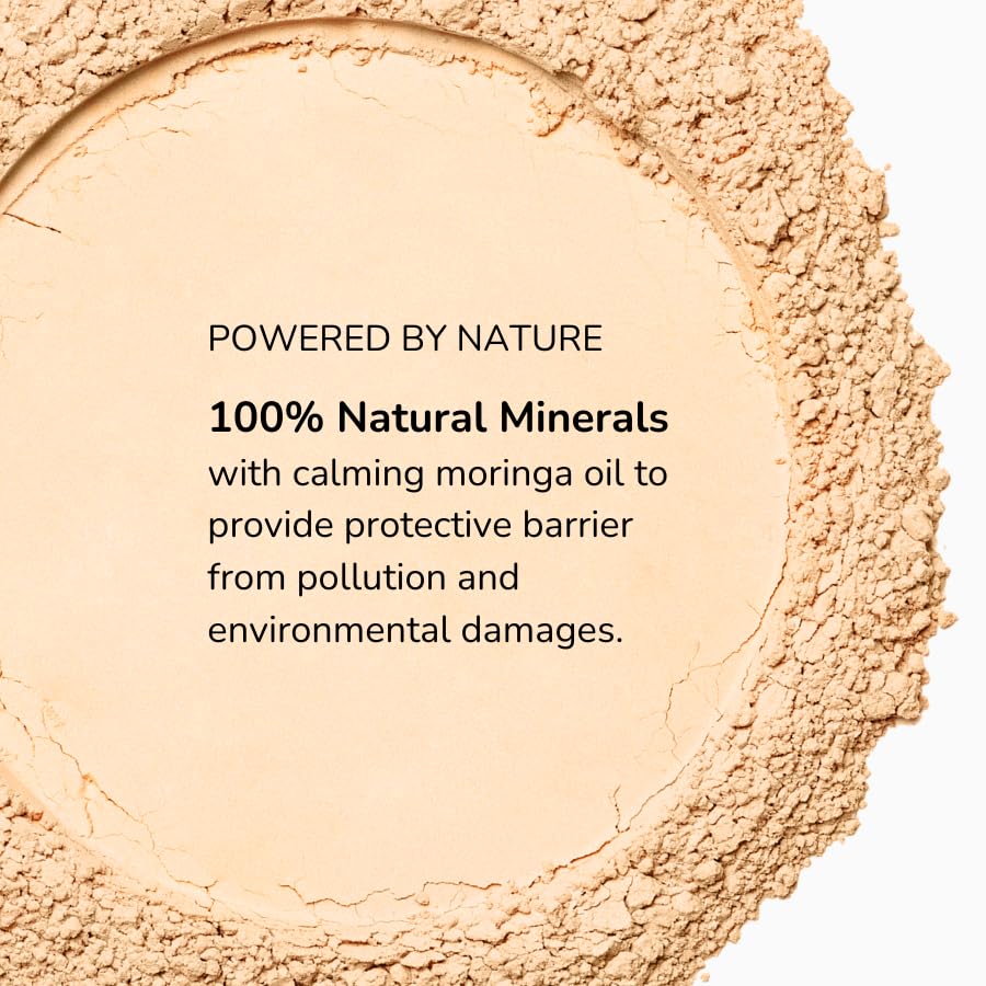 Emani Flawless Matte Powder Foundation - Mineral Compact Makeup for Sensitive Skin, Buildable Coverage, Shine Control, Long-Lasting Finish Up