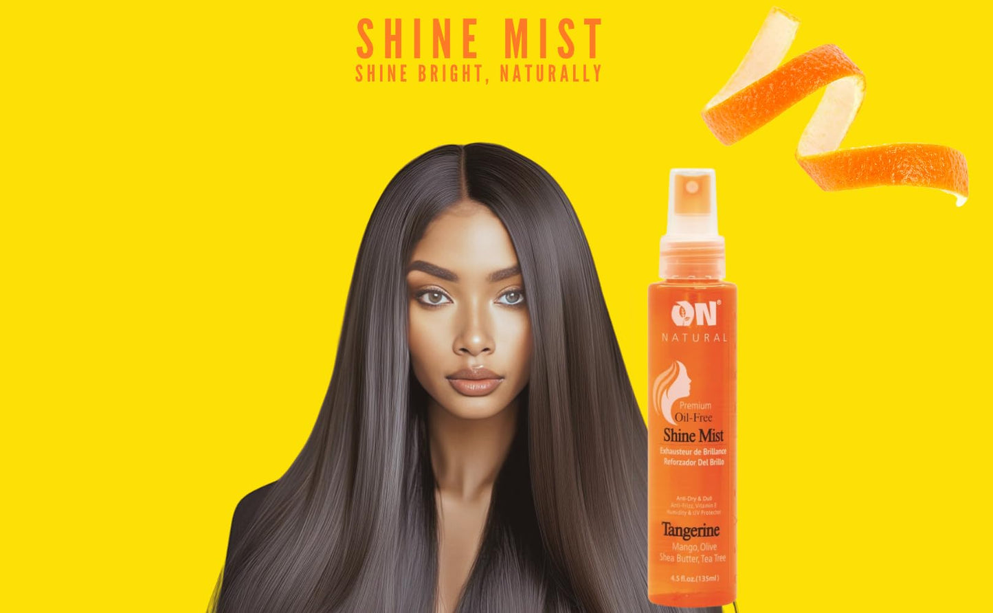 On Organic Natural Premium Oil-Free Weave & Wig Shine Mist, Tangerine 4.5 oz