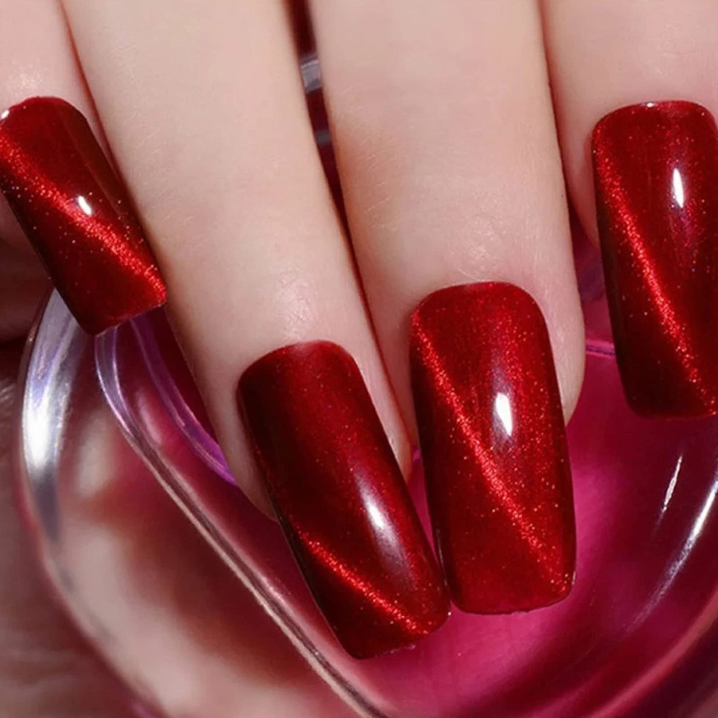 2Pcs Cat Eye Magnet for Nails 3D Cat Eye Magnet Strong Pen Dauble Head Cat Eye Magnet Stick Cat Eye Gel Nail Polish Nail Art Manicure Tool