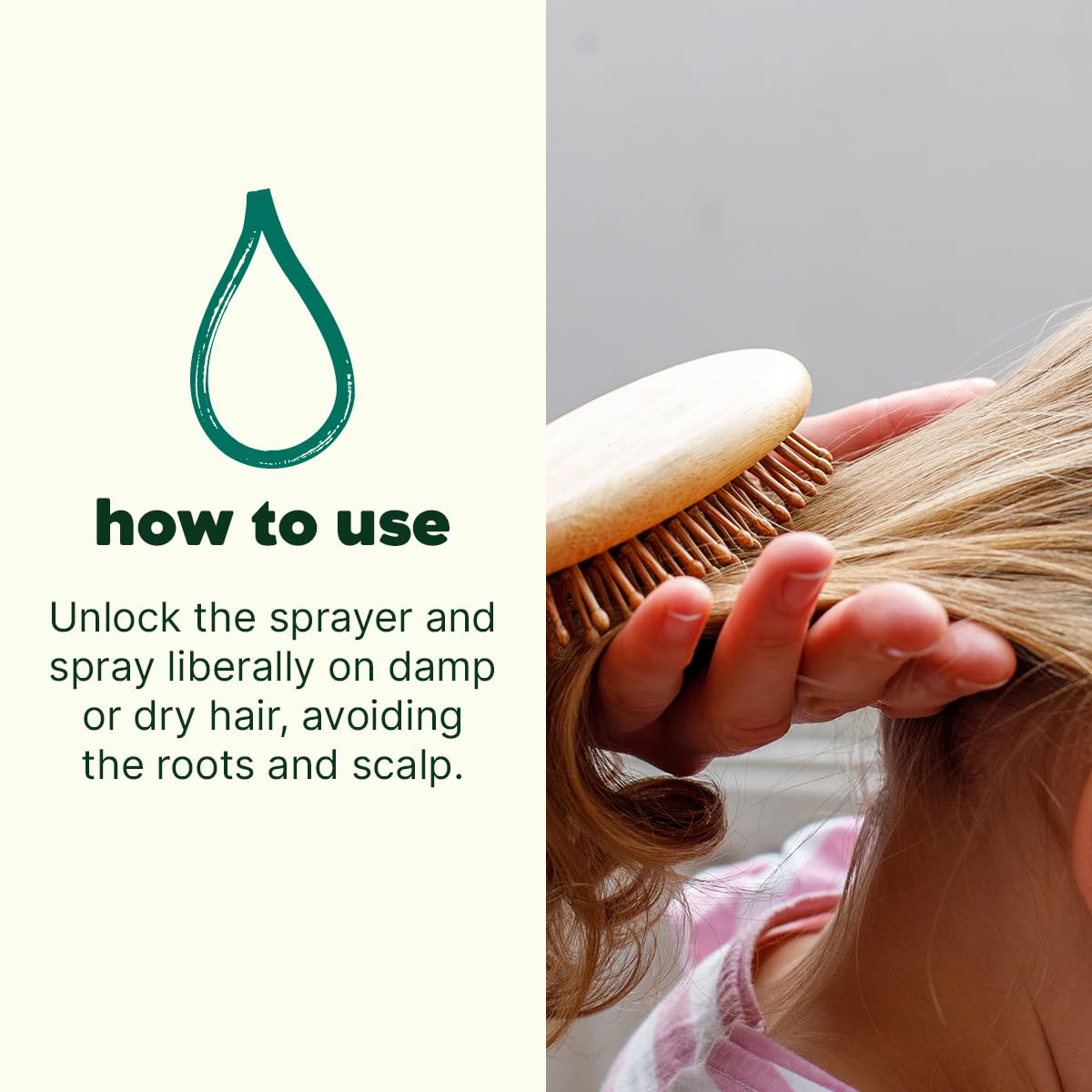 Plant Therapy Hair Therapy KidSafe Detangler Frizz-Taming Spray 8 oz Smooth, Soften & Detangle, Paraben & Synthetic Fragrance Free, Vegan, Argan