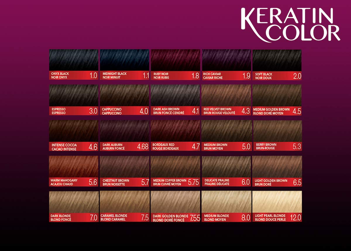Schwarzkopf Keratin Color Permanent Hair Color Cream, 4.3 Red Velvet Brown