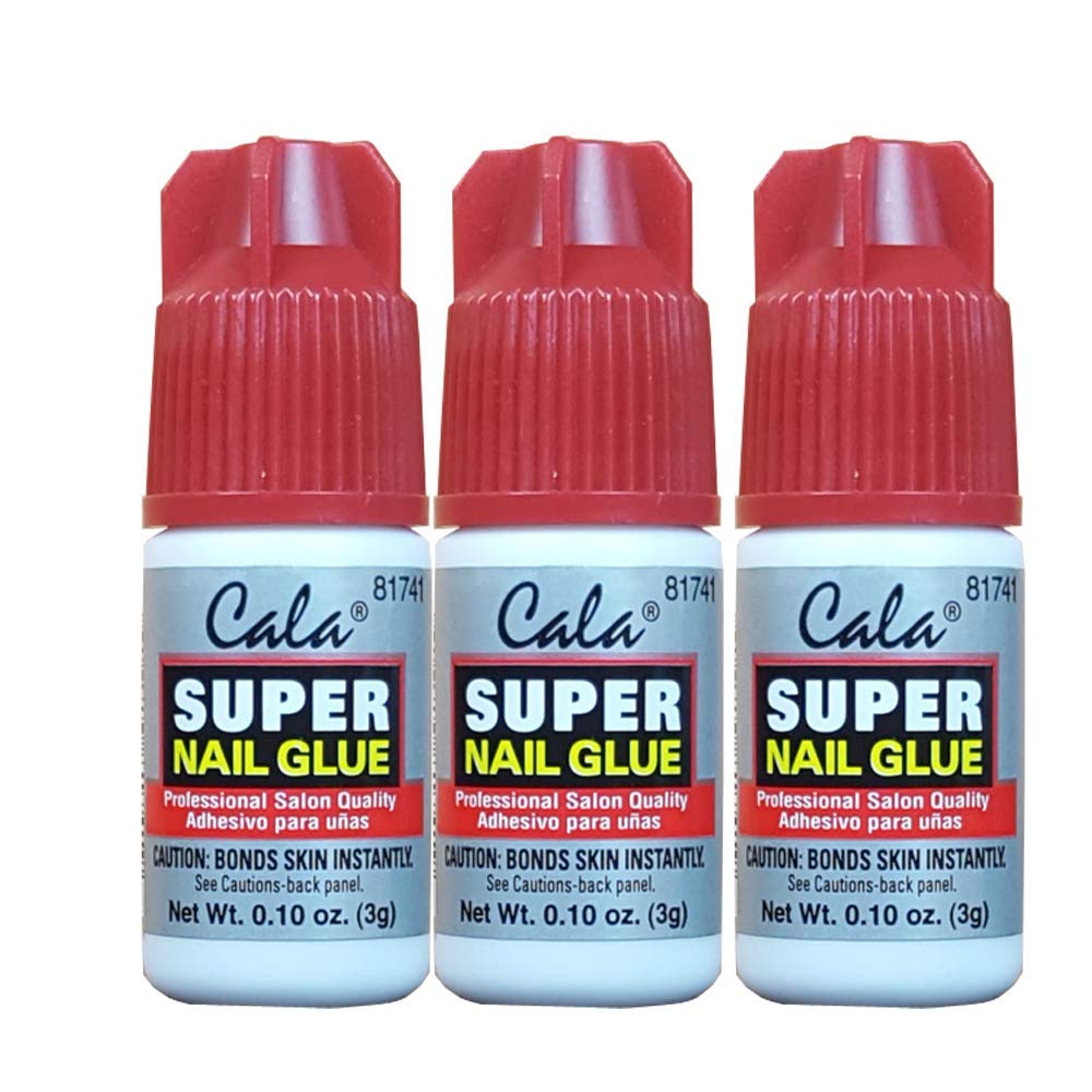 CALA Super Nail Glue - Professional Quick Dry Nail Glue Adhesive for False Nails, Tips & Art Accessories - Salon Quality Strong Hold for Natural Nail