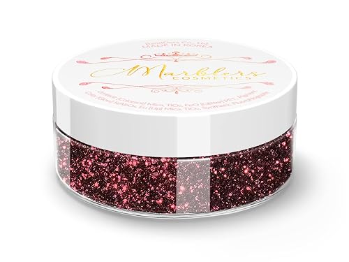 MARBLERS Twinkle Face & Body Glitter [Sangria] 0.18oz (5g) | Fine | Non-Toxic | Vegan | Cruelty-Free | Festival, Rave & Party Makeup | Eye, Hair, Nail
