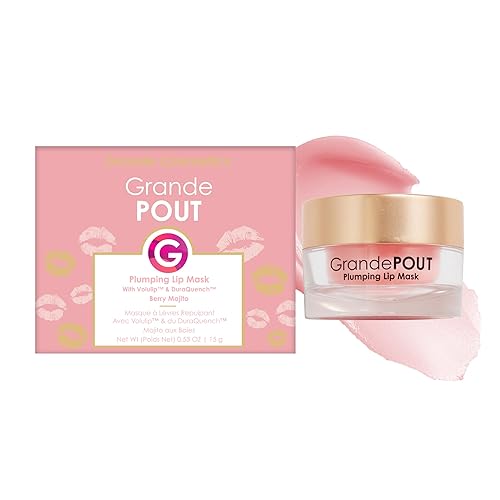 Grande Cosmetics GrandePOUT Plumping Lip Mask - for Hydrated, Fuller-Looking Lips - Berry Mojito (0.53 oz)