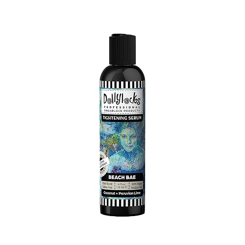 Dollylocks Texture Serum | No Flake Frizz-free Styling | Plant-Based Residue-Free Vegan | Locs, Curls, Braids, Dreadlocks | Coconut Lime | 4oz