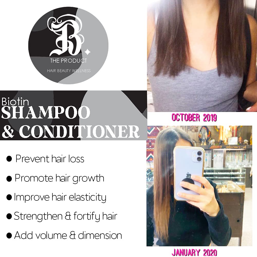 Biotin For Hair Growth Shampoo, Conditioner & Leave In Serum Treatment Box Set, Anti Hair Loss System for Thinning Hair Aloe Vera, Cucumber B. The