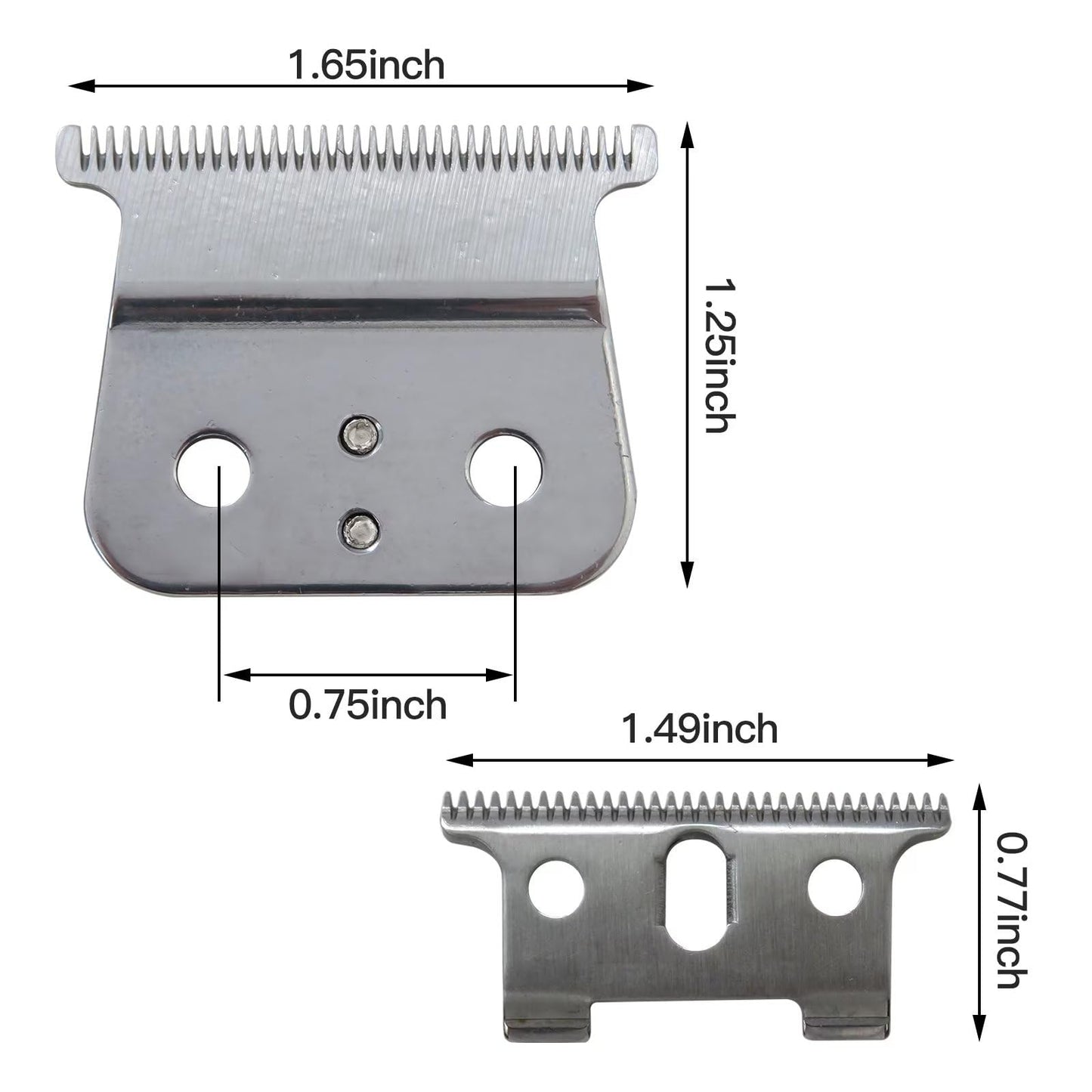 2 Pack Blades for Andis T-Outliner Trimmer, for GTX Replacement Blade with Brush, Steel T Blade Set with 4 Guards Guides for Hair Clippers Model Beauty and Personal Care GRABOTE