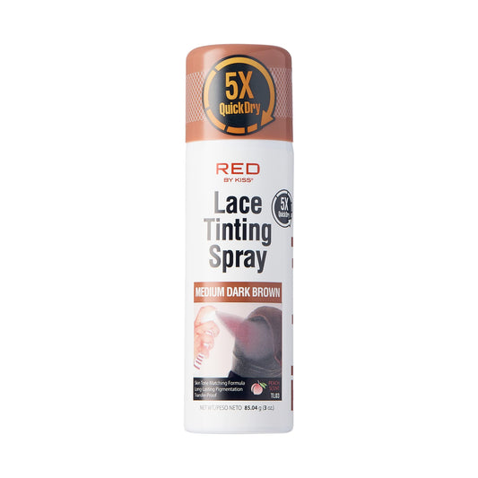 Red by Kiss Lace Tinting Spray, Quick Dry & Skin Tone Matching for Lace Wig, Transfer-Proof, No Smudging, Long Lasting, Precision Control with Pointed