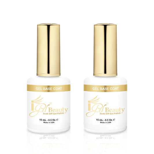 iGel Beauty Gel Base Coat - 2 Pack, Soak-Off UV/LED Gel Polish Base, Long-Lasting Adhesion, Chip-Resistant Foundation for Gel Nails, 0.5 oz (15mL) Beauty & Personal Care iGel Beauty