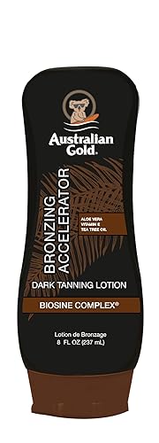 Australian Gold Dark Tanning Accelerator Lotion With Bronzer, 8 Ounce, New Package Same Formula, B003GX5SSC