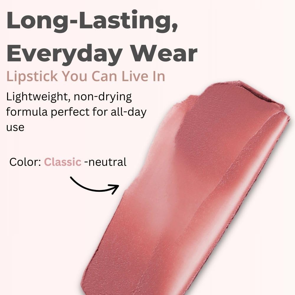 Merit Signature Lip Lightweight Matte Lipstick - 0.10 oz / 3 g (Classic (neutral), standard)