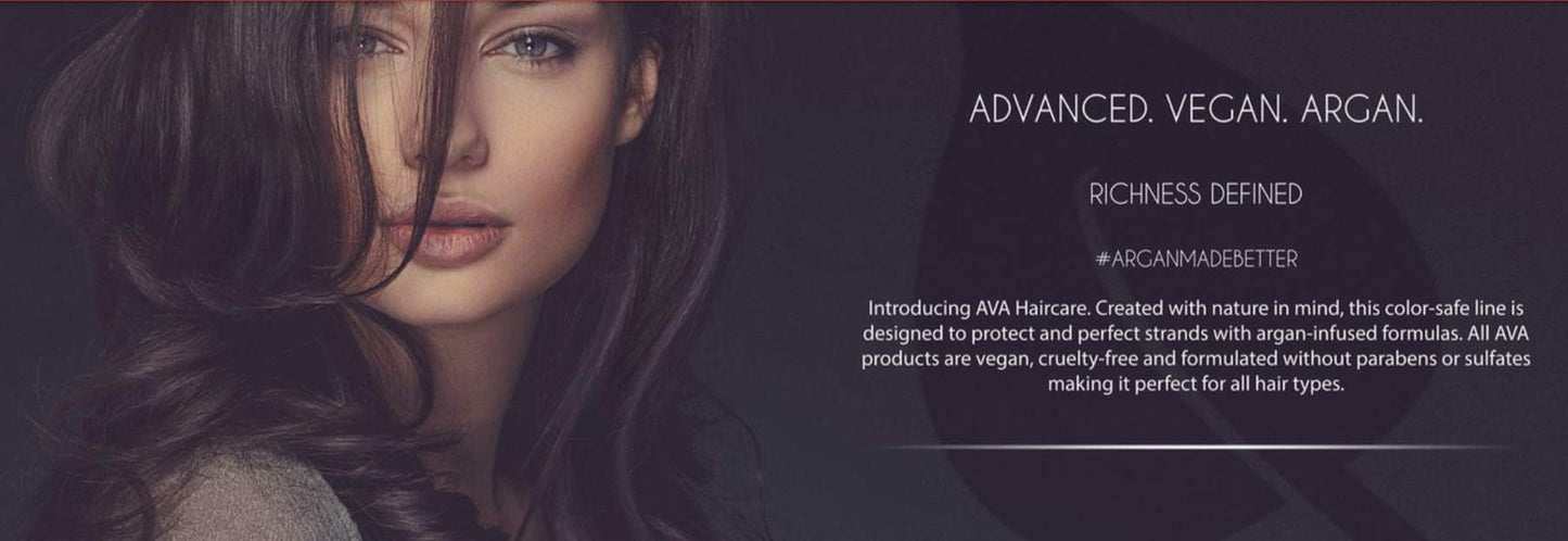 Ava Haircare - Moisture Shampoo And Conditioner - Vegan, Sulphate Free, Paraben Free, Cruelty Free (Set of 2, 8.4oz Each)