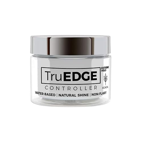 Tyche TruEDGE Controller Extreme Hold Water-Based Pomade - Ntaural Shine & Non-Flaky Scented Edge Control - Perfect for Hair-Braiding (Acacia)