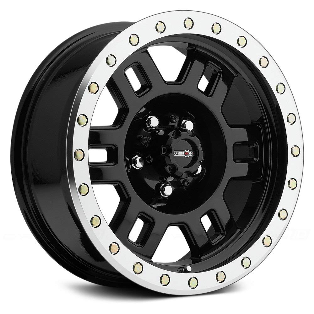 VISION 398 Manx Gloss Black Machined Lip 17X8.5