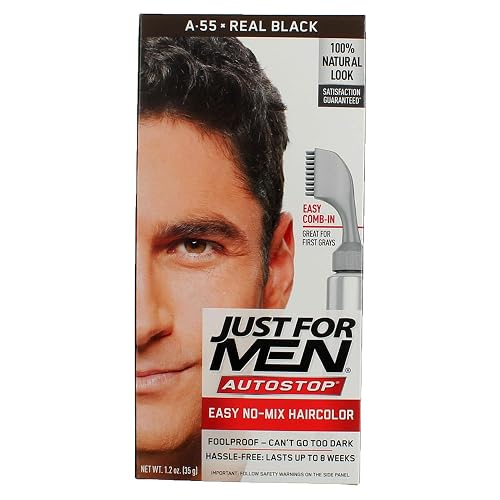JUST FOR MEN AUTO STOP COMB IN REAL BLACK A55