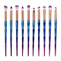 MIPPER 10pcs Diamond Handle Eye Makeup Brushes?Eyebrow Eye shadow Eyeliner Nasal shadow Cosmetics Brush Tool (purple)