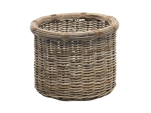 KOUBOO Rattan Kobo Round Log & Storage Basket, Gray-Brown