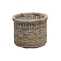 KOUBOO Rattan Kobo Round Log & Storage Basket, Gray-Brown
