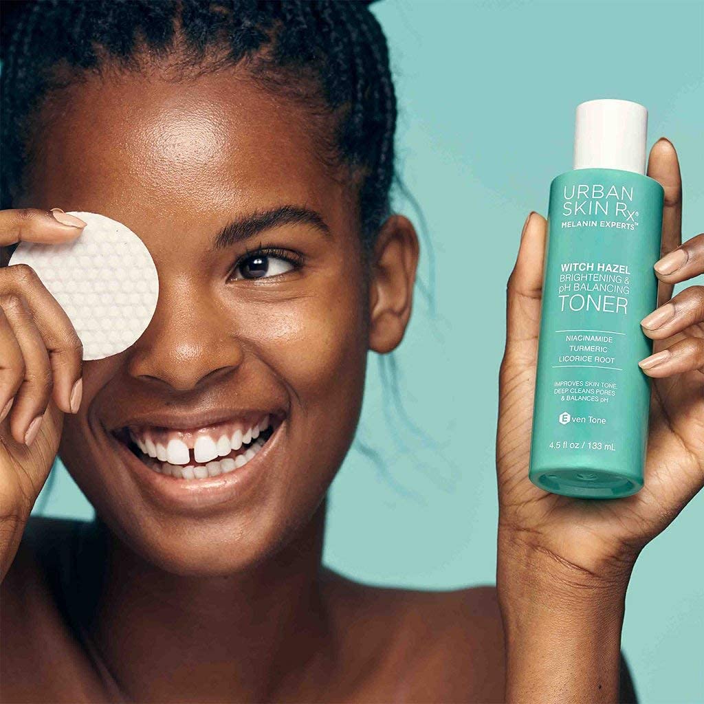 Urban Skin Rx® Witch Hazel Brightening & pH Balancing Toner, Exfoliated & Clarifies Clogged Pores, Improves The Appearance of Uneven Skin Tone
