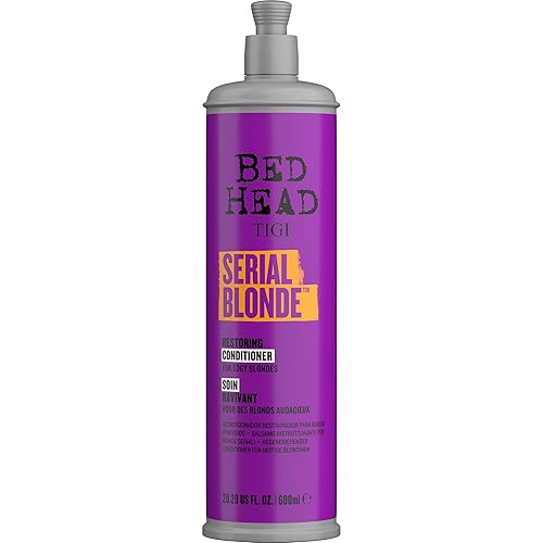 TIGI Bed Head Serial Blonde Restoring Conditioner for Damaged Blonde Hair, Hydrolyzed Keratin, 20.29 fl oz