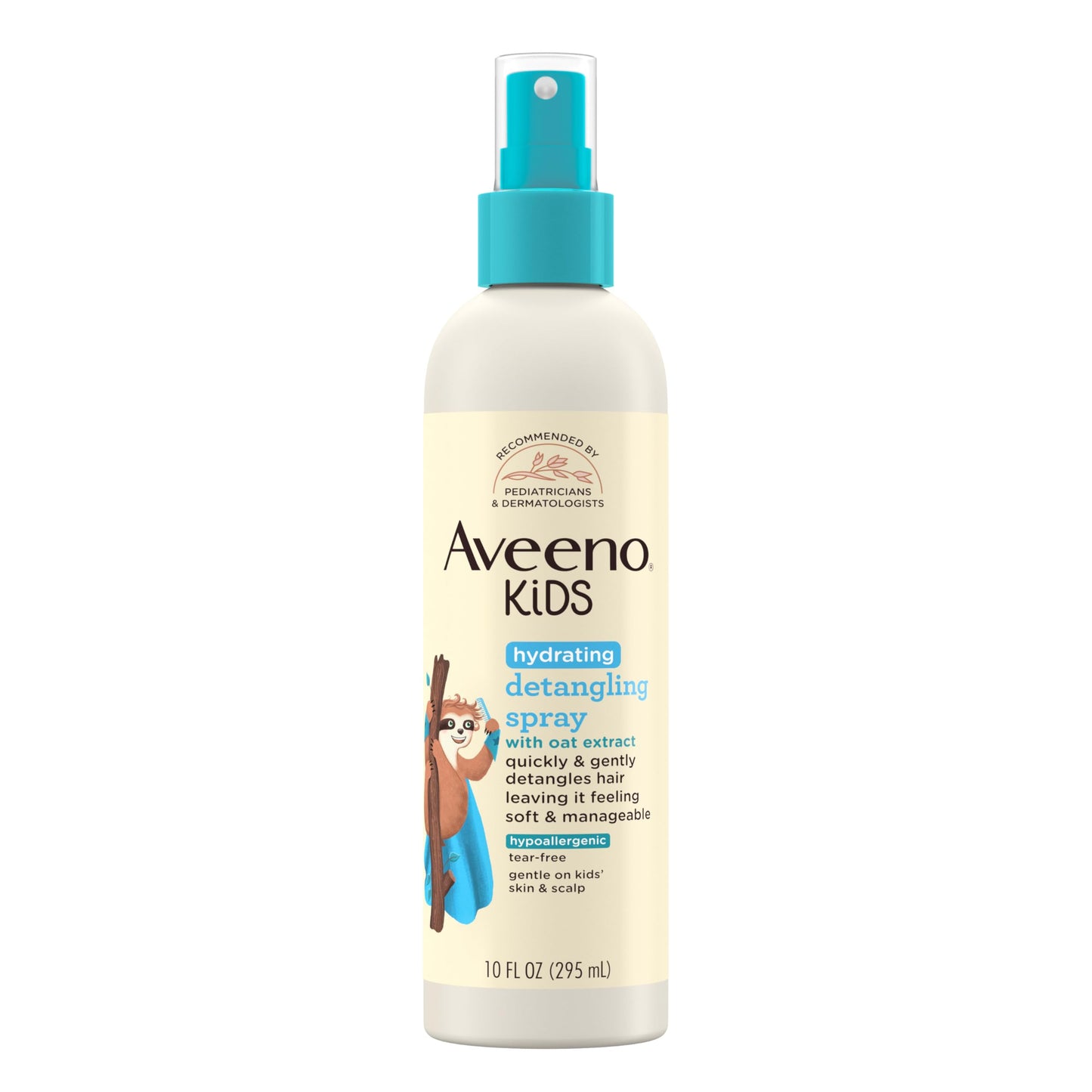 Aveeno Kids Hydrating Detangling Spray with Oat Extract, Quickly Detangles Hair, Tear-Free, Gentle on Sensitive Skin & Scalp, Detangler Spray