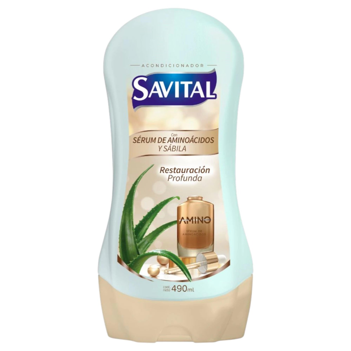 Savital Shampoo (510ml) and Conditioner (490ml) Set with Amino Acid Serum and Aloe - Daily Hair Care Duo for Soft, Smooth, and Shiny Hair