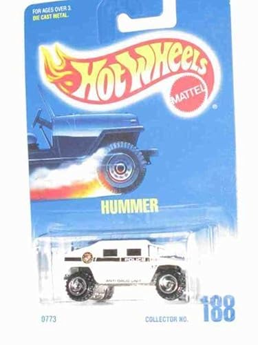 #188 Hummer White Police Tampos Unpainted Base Collectible Collector Car Mattel Hot Wheels 1:64 Scale
