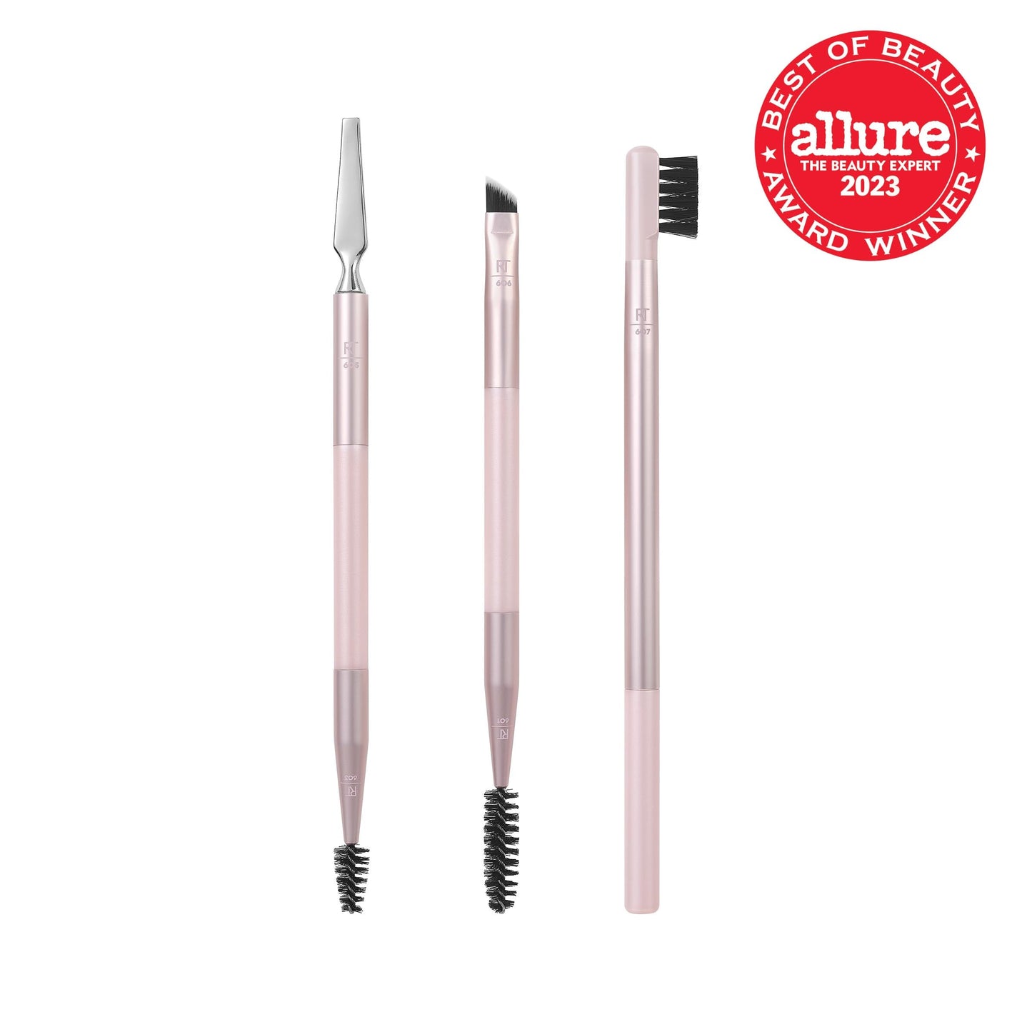 Real Techniques Brow Styling Set, For Lifting Brows, Fill & Style, Dual-ended Makeup Brushes, Full Kit for Eyebrows, Get Full, Laminated, or Natural