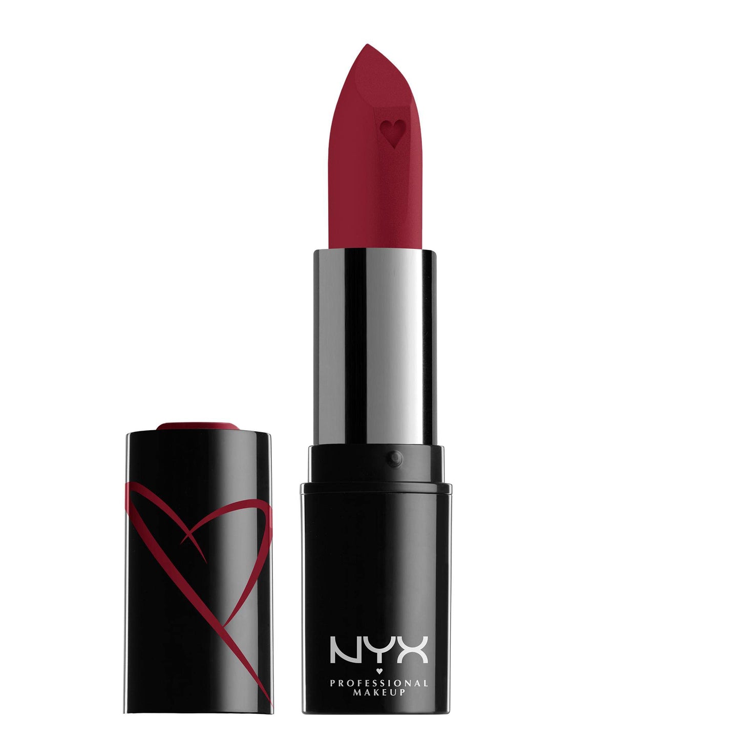 NYX PROFESSIONAL MAKEUP Shout Loud Satin Lipstick, Infused With Shea Butter - Everyone Lies (Deep Wine Red)