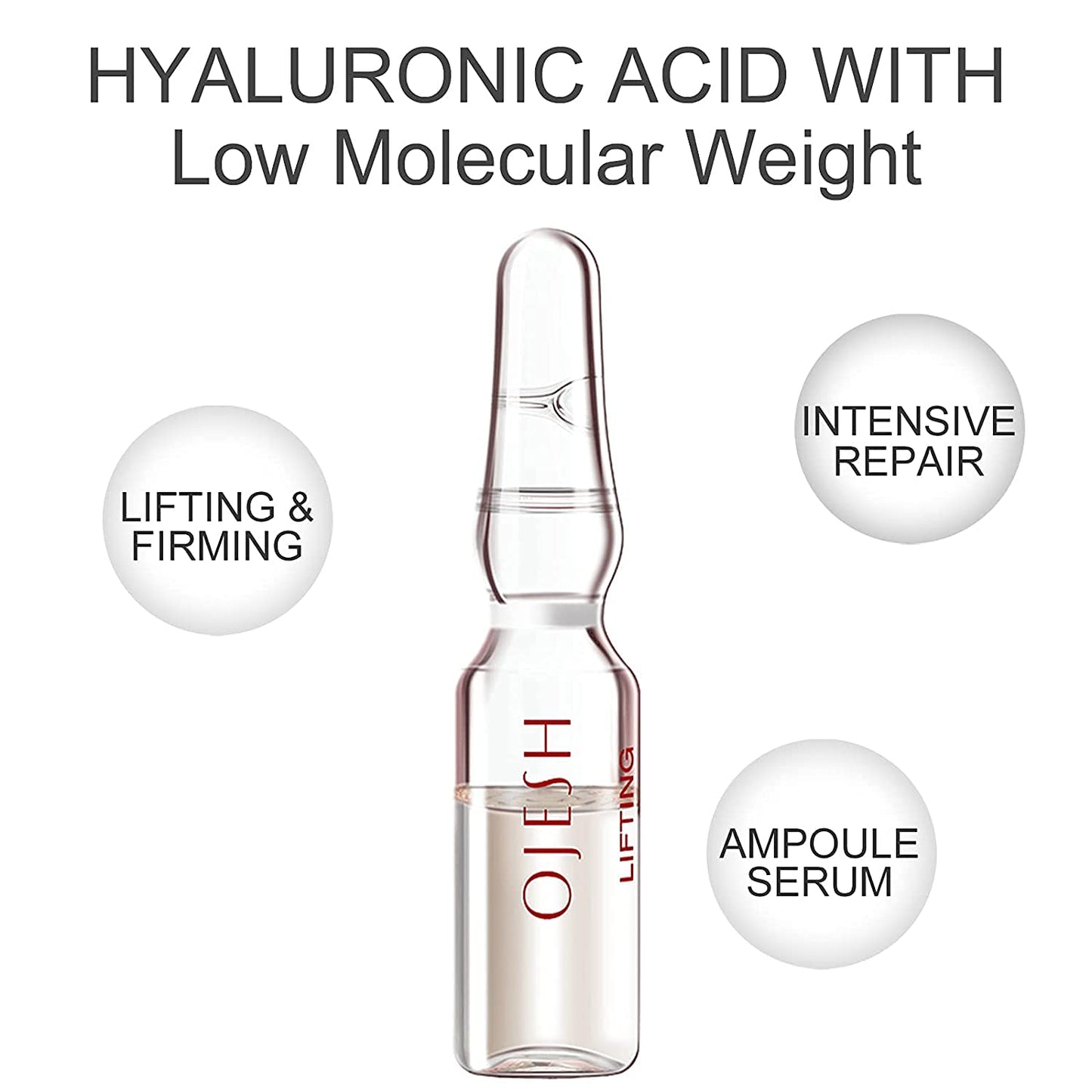 OJESH Classic Hyaluronic Acid Lifting Treatment Serum 0.6, Moisturizers, Anti-Aging, Firming and Lifting, Brightens Skin Tone, Reduces Fine Lines