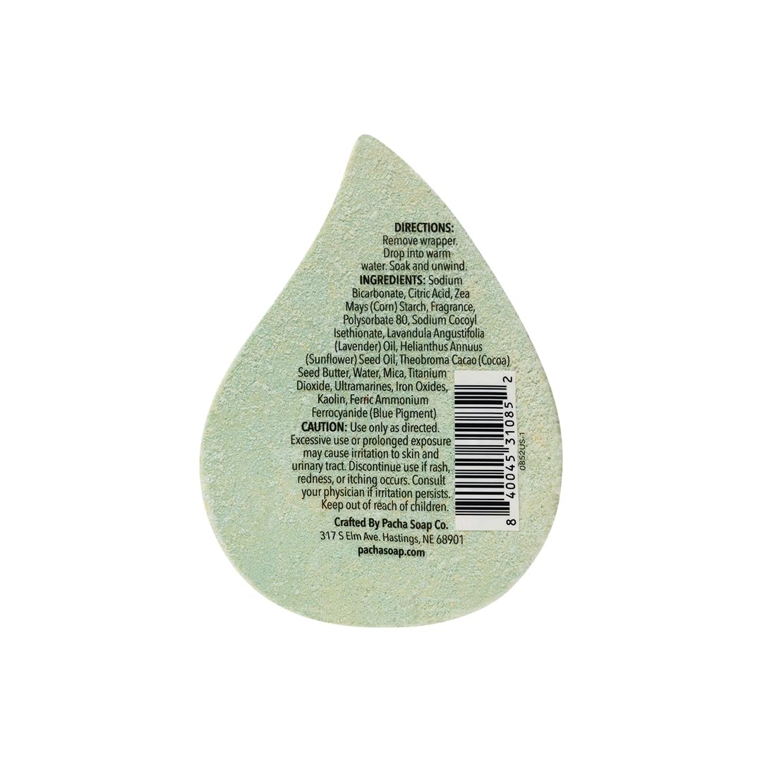 Pacha SOAP Bath Bomb 3 Pack, Nourishing, Moisturizing, Vanilla & Sage, Clean Ingredients & Handcrafted in The USA, 5 oz Each