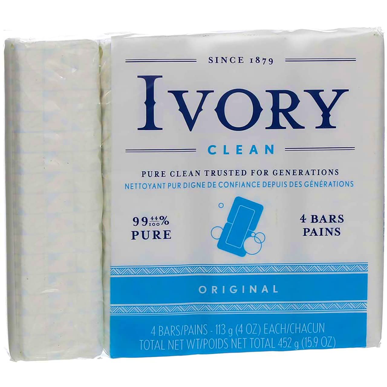 Ivory Soap Bath Original Ivory Bar Soap Unisex 4 x 4 oz (Pack of 3)