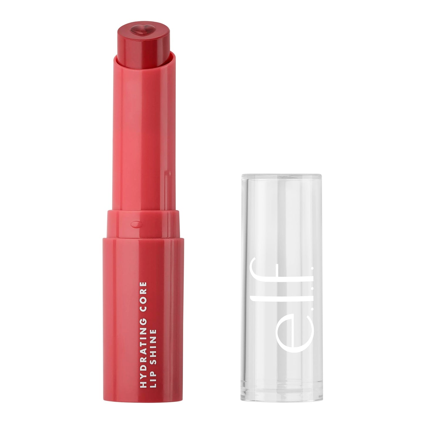 e.l.f. Hydrating Core Lip Shine with Shea Butter & Vitamin E, Tinted Lip Balm for A Smooth, Glossy Finish & Long-Lasting Moisture, Joyful Pink Rose