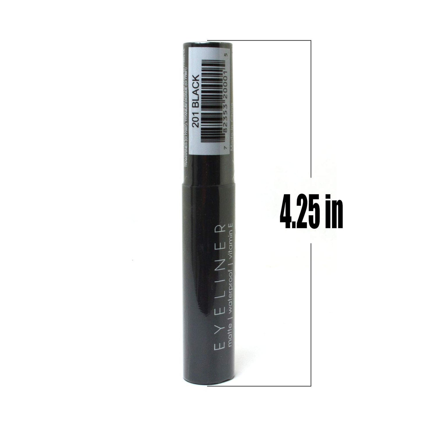 Italia-Deluxe Makeup 1 Classic Liquid Eyeliner 201 Matte Black Eye Liner Vitamin E + ZipBag