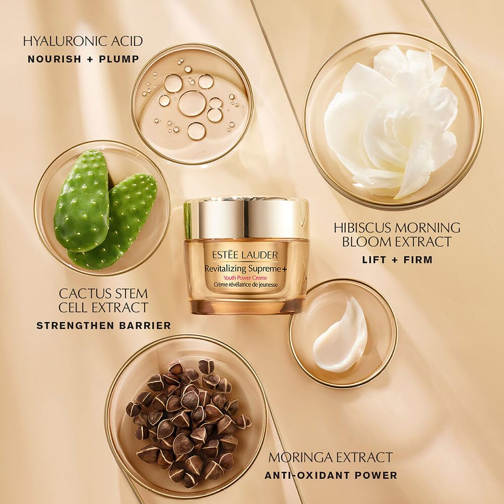 Estée Lauder Revitalizing Supreme+ Youth Power Cream | Face Moisturizer with Hyaluronic Acid & Peptides | Anti-Aging, Travel Size, 0.5 Ounce
