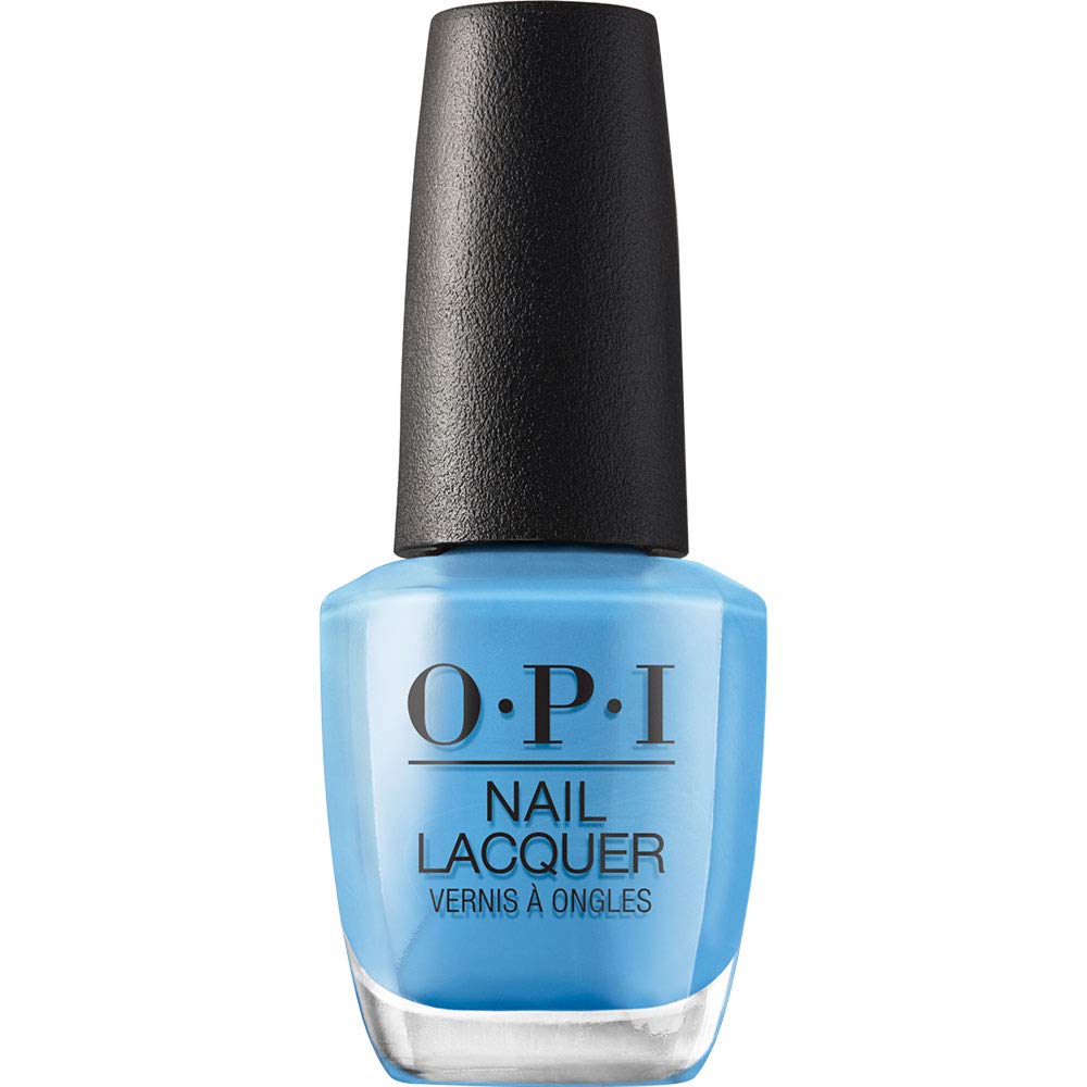 OPI Nail Lacquer No Room for the Blues | Opaque Bright Blue Crème Chip Resistant Nail Polish | Fast Drying, Streak Free