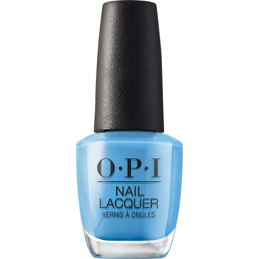 OPI Nail Lacquer No Room for the Blues | Opaque Bright Blue Crème Chip Resistant Nail Polish | Fast Drying, Streak Free